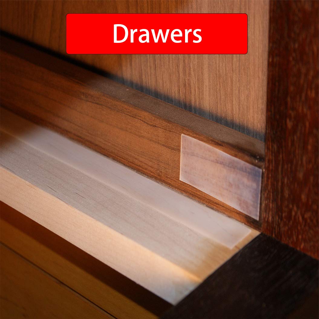 UHMW tape on a wooden drawer contact surface