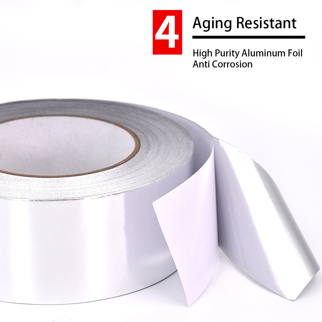 Apt Heavy Duty Aluminum Foil Tape, 3.4 mil, Silver, Perfect for Sealing & Patching, HVAC, Duct, Pipe, Insulation, Moisture Barrier, Foam Sheathing