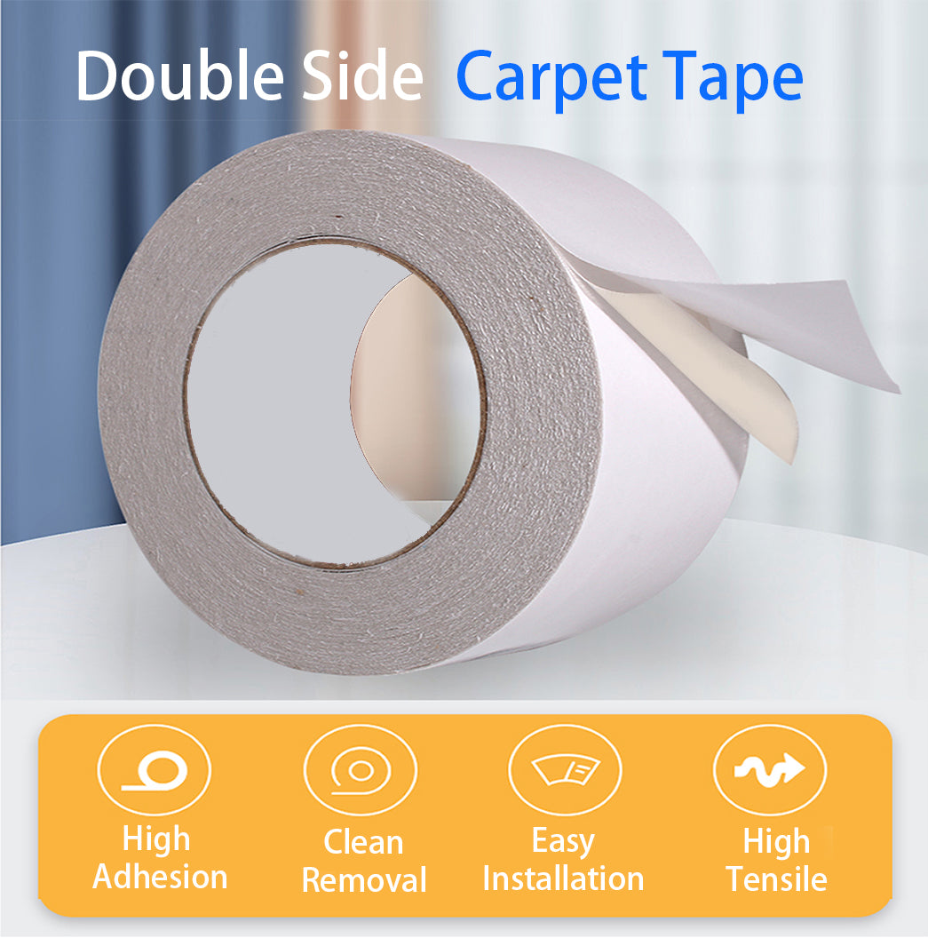 20M Double Sided Fabric Tape Heavy Duty Residue Free Stick Carpet Tape For  Clothes Hardwood Tile Linoleum Easily Removable
