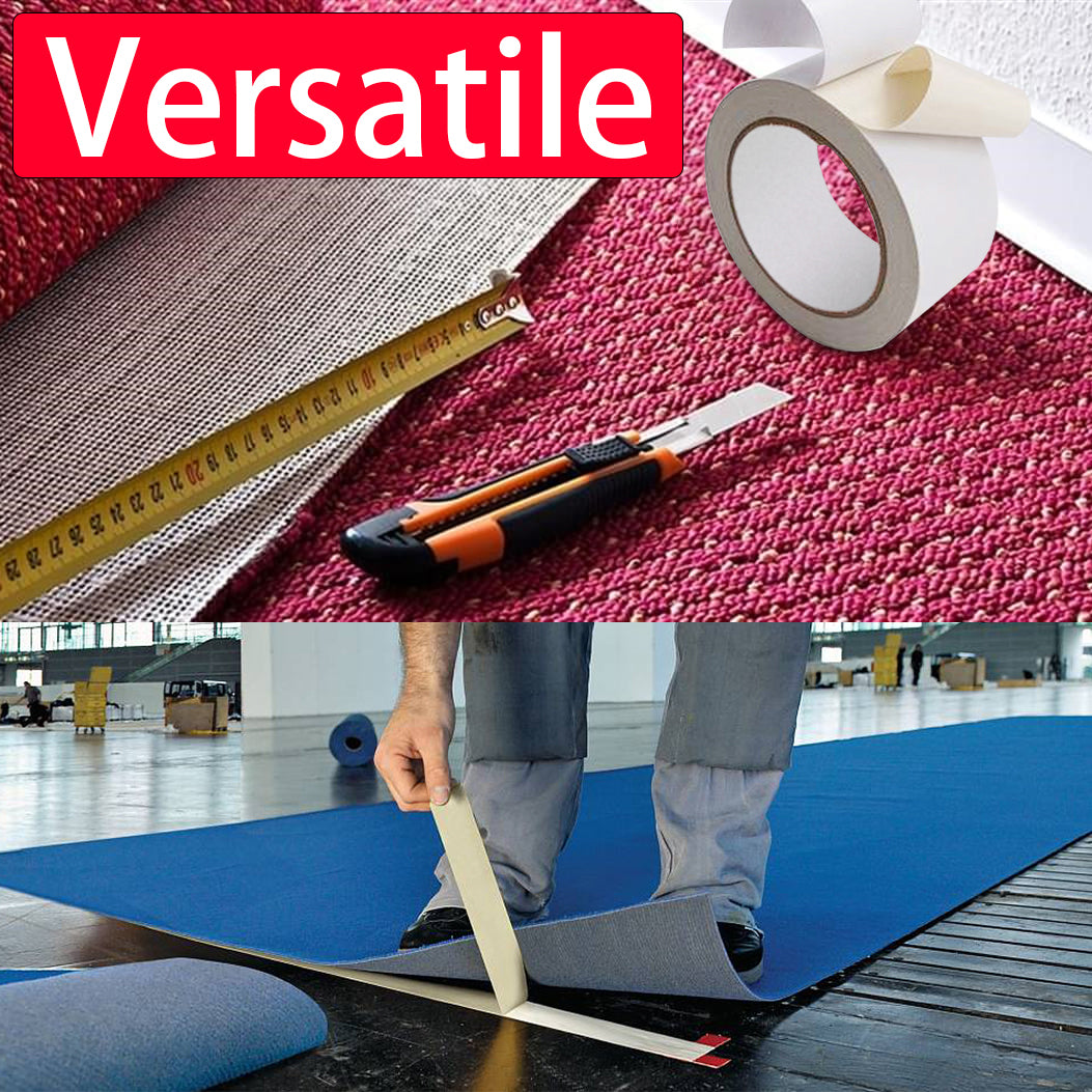 20M Double Sided Fabric Tape Heavy Duty Residue Free Stick Carpet Tape For  Clothes Hardwood Tile Linoleum Easily Removable